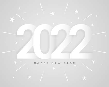 elegant white 2022 new year celebration backgroundのイラスト素材