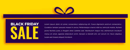 flat gift box banner for black friday saleのイラスト素材