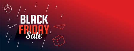 black friday sale banner with geometric shapesのイラスト素材