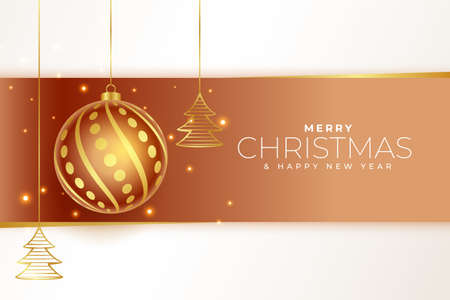 christmas festival greeting with realistic ball designのイラスト素材