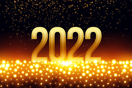 2022 new year golden sparkling celebration backgroundのイラスト素材