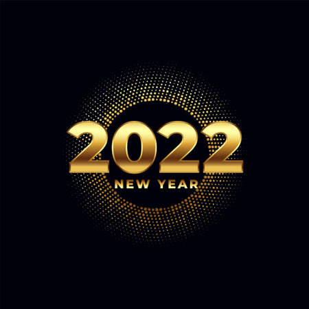 2022 new year golden halftone backgroundのイラスト素材