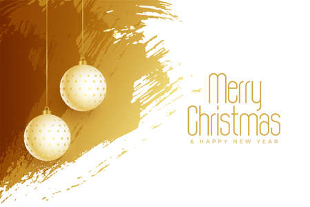 abstract christmas background with hanging ballsのイラスト素材