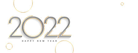 stylish 2022 line style minimal simple banner designのイラスト素材
