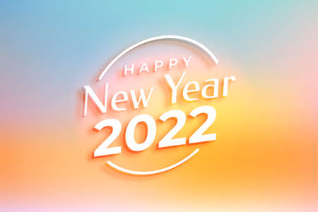 happy new year 2022 wishes card in elegant colorful styleのイラスト素材