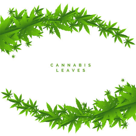 weed marijuana green leaves backgroundのイラスト素材