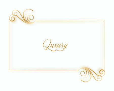 luxury golden floral frame backgroundのイラスト素材