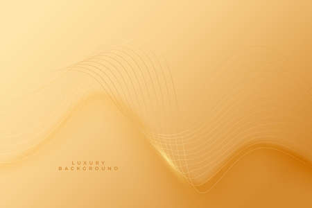 smooth wave lines golden premium backgroundのイラスト素材
