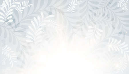 white nature leaves background designのイラスト素材