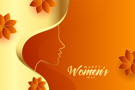 golden womens day greeting card designのイラスト素材