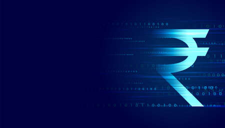 digital rupee technology background designのイラスト素材