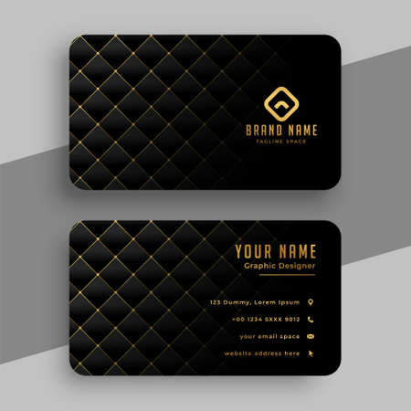 luxury black and golden business card design