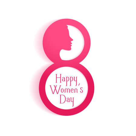 happy womens day poster in creative styleのイラスト素材