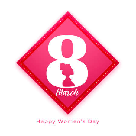 8th march happy womens day wishes card designのイラスト素材