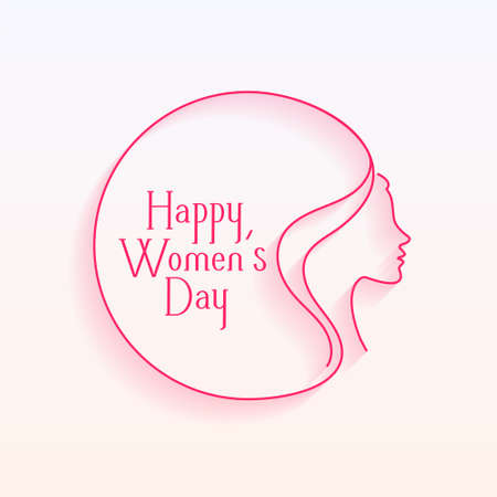 line style happy womens day card designのイラスト素材