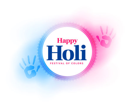 festival of colors happy holi with colors hand splashのイラスト素材