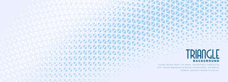 white banner with tiny blue triangle pattern