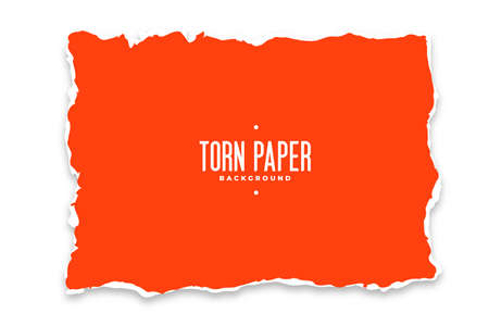 orange red torn paper from all sidesのイラスト素材