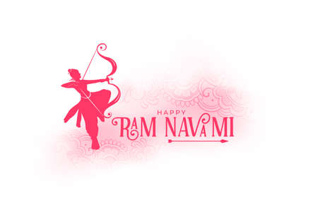 ram navami wishes card festival designのイラスト素材