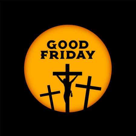 good friday event poster with crossesのイラスト素材