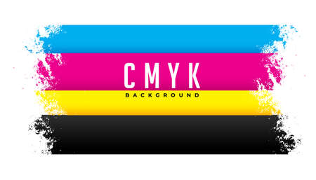 abstract cmyk colors distressed backgroundのイラスト素材