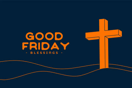 line style good friday holy wishes backgroundのイラスト素材