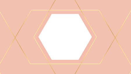 luxury golden lines hexagonal background