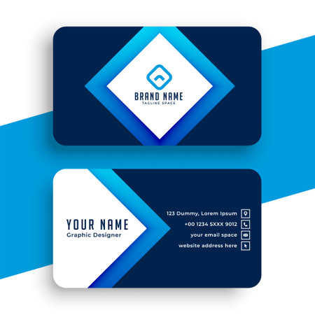 Professional abstract blue business visiting card template vectorのイラスト素材
