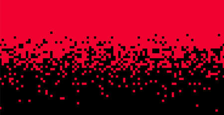 red and black mosaic pixel gradient backgroundのイラスト素材