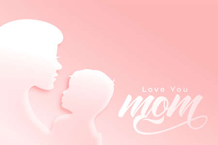 mimimalist style mother's day greeting designのイラスト素材