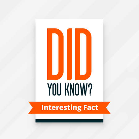 did you know facts banner designのイラスト素材