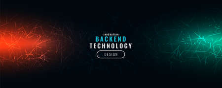 technology abstract banner with mesh linesのイラスト素材