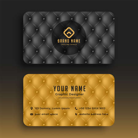 luxury premium golden business card with upholstery patternのイラスト素材