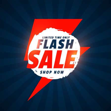 flash sale shopping offer banner templateのイラスト素材