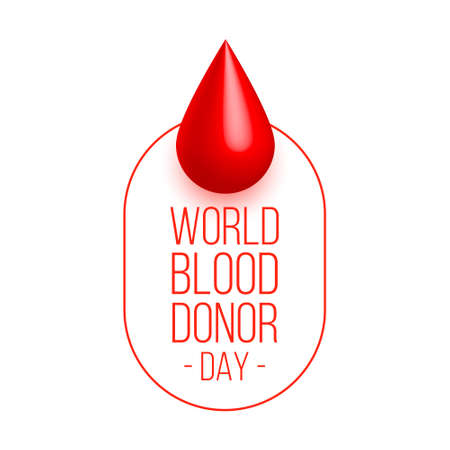 realistic world blood donor day poster designのイラスト素材