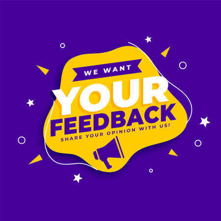 feedback background with megaphone designのイラスト素材