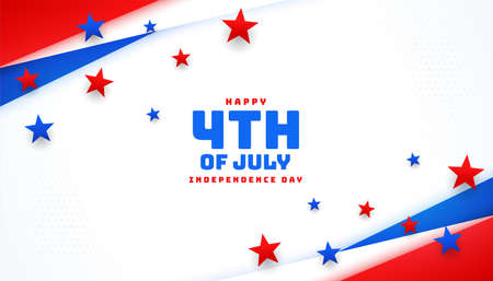 happy 4th of july independence day on star design backgroundのイラスト素材