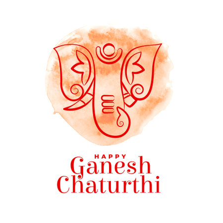 indian festival ganesh chaturthi banner with lord ganesh designのイラスト素材