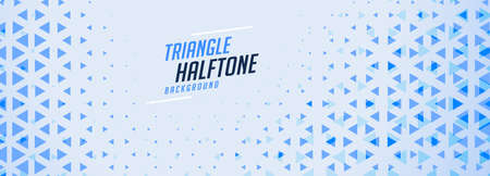 stylish blue halftone shapes banner designのイラスト素材