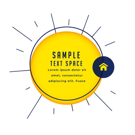 line style circular frame with text message for business bannerのイラスト素材