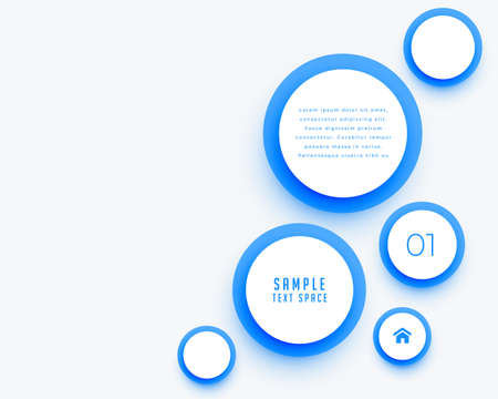 modern infographic banner with bubble design and text spaceのイラスト素材