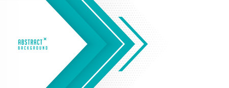 white banner with abstract arrow geometric designのイラスト素材