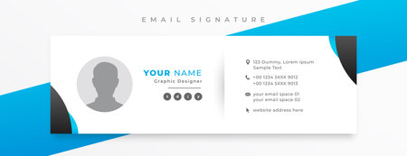 email footer template design for business promotionalのイラスト素材