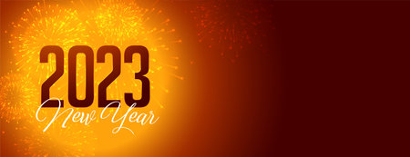2023 new year firework celebration wallpaper vector