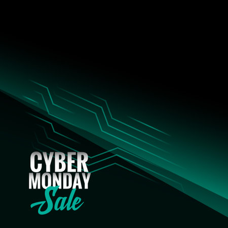 Stylish cyber monday sale digital tech backgroundのイラスト素材