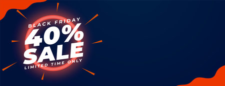 black friday sale offer poster with red neon light effect vectorのイラスト素材