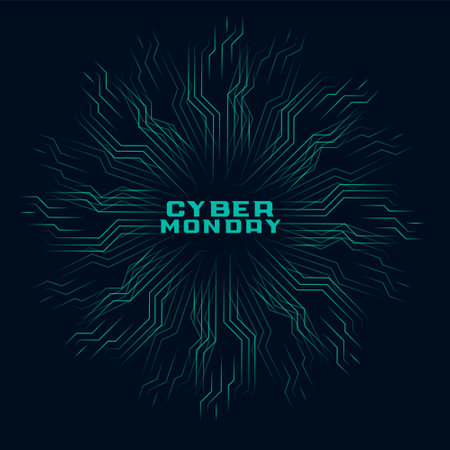 Stylish cyber monday sale tech background for online shoppingのイラスト素材