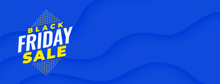 minimal black friday event sale banner with fluid design vecto
