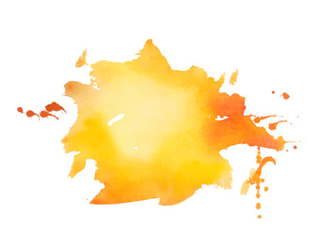 abstract yellow watercolor ink splatter background vectorのイラスト素材