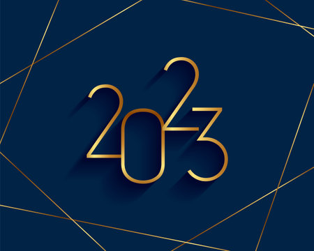 2023 golden text for new year occasion background vector